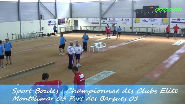 Premier tour, Tir progressif, Montélimar contre Port des Barques, Sport Boules, J1 Elite 2014 2015