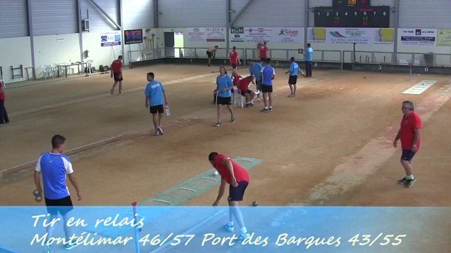 Troisième tour, Tir rapide en double, Montélimar contre Port des Barques, Sport Boules, J1 Elite 2014 2015