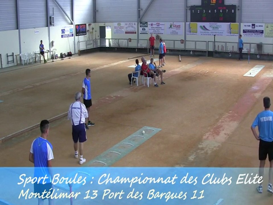 Troisième tour, Tir progressif, Montélimar contre Port des Barques, Sport Boules, J1 Elite 2014 2015