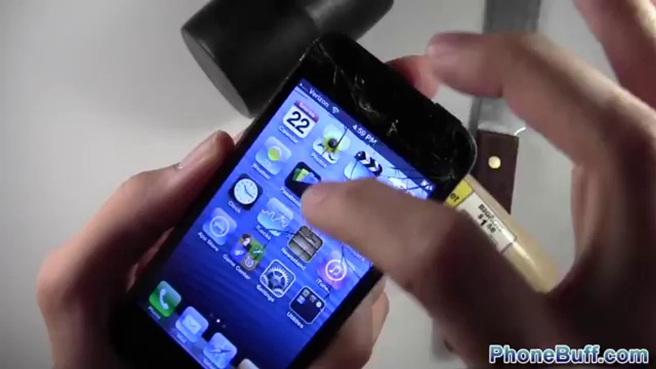Apple iPhone 5 Hammer Drop and Knife Scratch Test