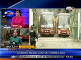 Incendio calcina tres buses interprovinciales en San Luis
