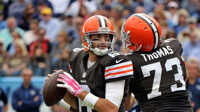 Brian Hoyer & Joe Thomas Dancing in the Locker Room After Browns Comeback