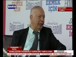 AHMET COŞKUNAYDIN CUMHURBAŞKANI ADAY EKMELEDDİN İHSANOĞLU GÜNDEM ÖZEL BARIŞ TV 24/07/2014