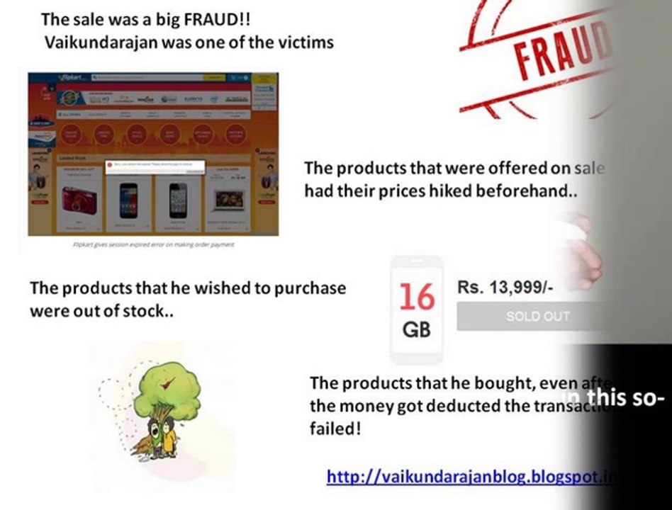 VAIKUNDARAJAN DISAPPOINTED WITH THE FLIPKART SALE