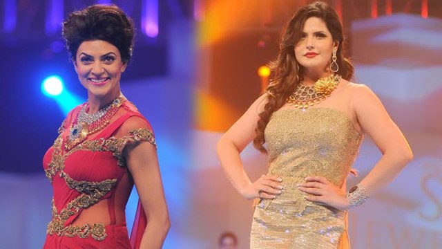 Sushmita Sen & Zarine Khan Walks The Ramp @ IBJA Fashion Show 2014