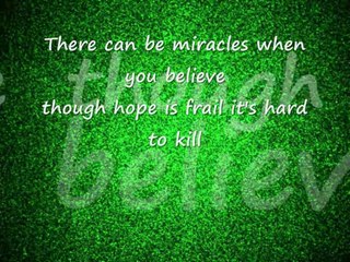 Mariah Carey feat Whitney Houston - When you believe - lyrics