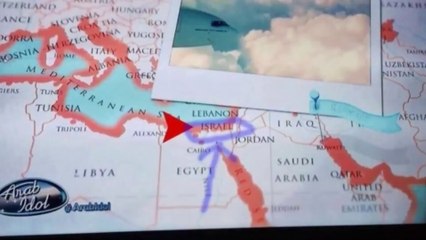 برنامج ارب ايدول يستبدل اسم دولة فلسطين بكلمة اسرائيل على الخارطة - شاهد بنفسك