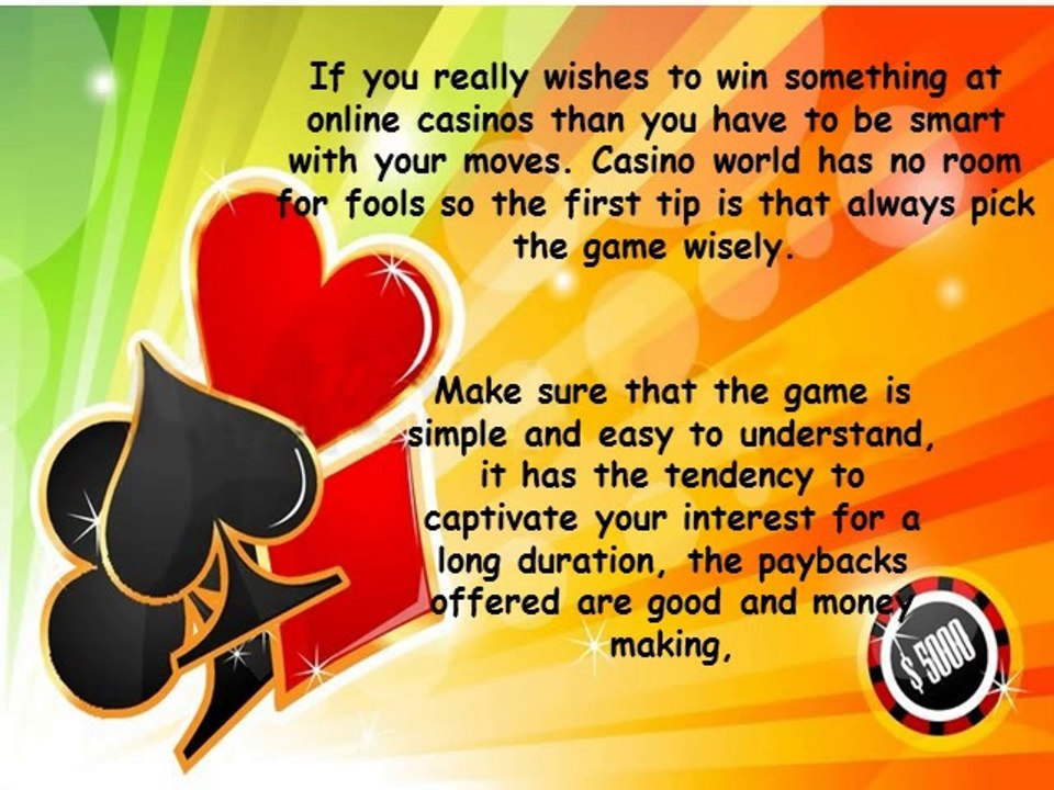How To win At Online Casinos