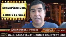 Stanford Cardinal vs. Washington St Cougars Free Pick Prediction NCAA College Football Odds Preview 10-10-2014