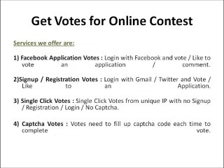 Get votes for Online Contest