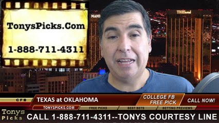 Oklahoma Sooners vs. Texas Longhorns Free Pick Prediction NCAA College Football Odds Preview 10-11-2014