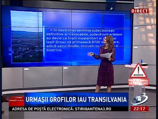 URMASII GROFILOR IAU TRANSILVANIA. Satul NADĂŞ din Arad, retrocedat în întregime unei singure familii