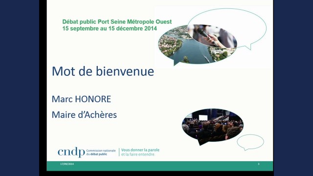 PSMO - 02/10/2014 - 1. Discours de bienvenue de Marc Honoré, Maire d'Achères