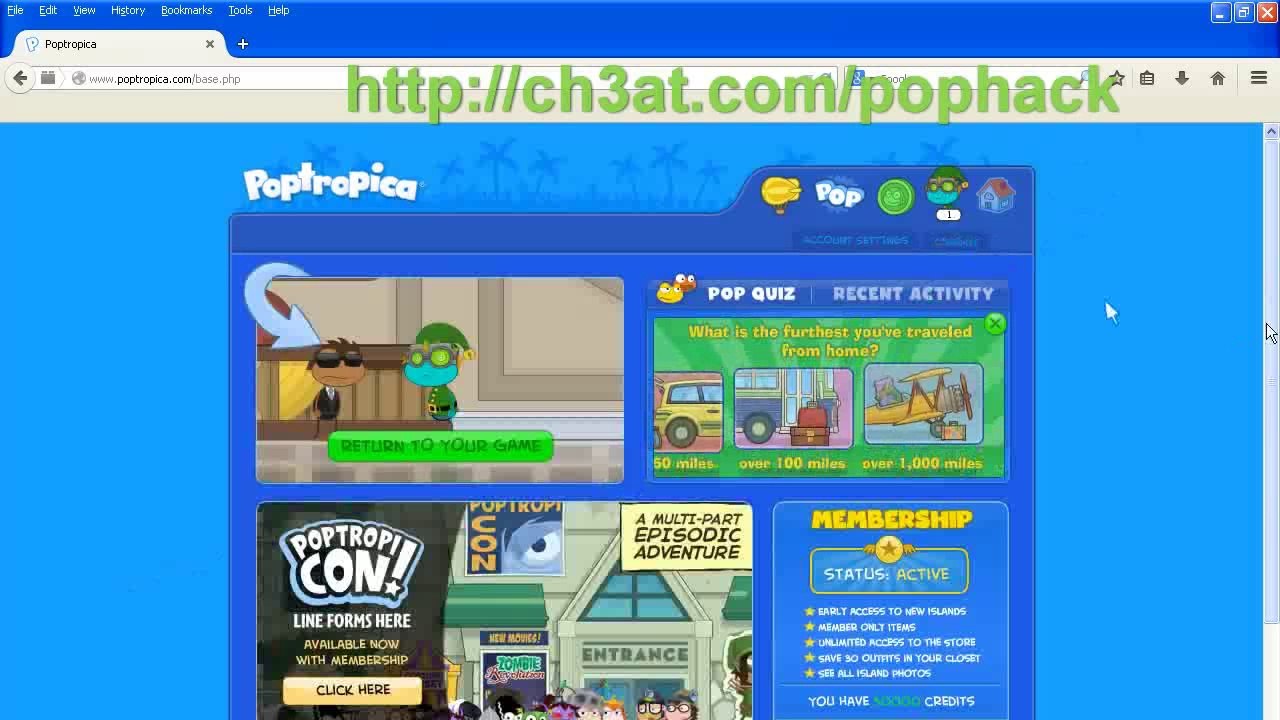 Poptropica Credits Generator [Hack Tool Testing]