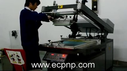 Tilted-arm Flat Bed Screen Printing Machine