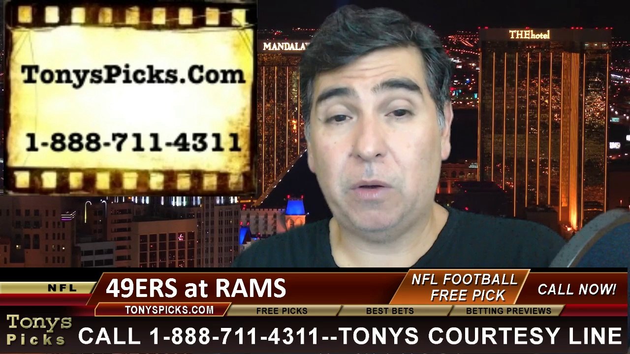 St Louis Rams vs. San Francisco 49ers Free Pick Prediction NFL Pro Football Odds Preview 10-13-2014