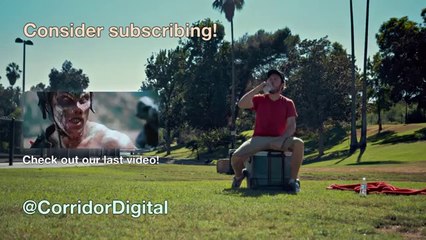 Deux hommes s'affrontent dans un parkour réalisé par terre, en slow motion !