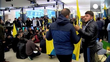 Kurdish protesters storm European Parliament.