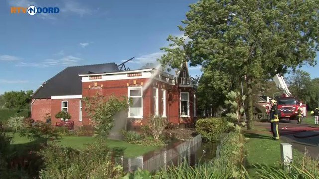Beelden: Woning Appingedam door brand vernield - RTV Noord