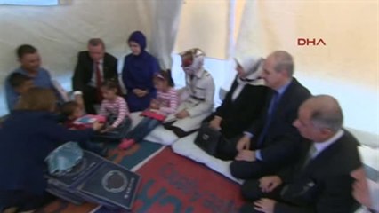 Gaziantep Cumhurbaşkanı Erdoğan, Çadır Kentte Suriyeli Sığınmacılarla Görüştü