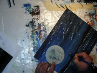 My moon – Acrylic painting tutorial by Yannis Koutras