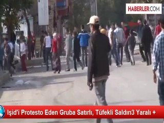 Işid'i Protesto Eden Gruba Satırlı, Tüfekli Saldırı3 Yaralı +