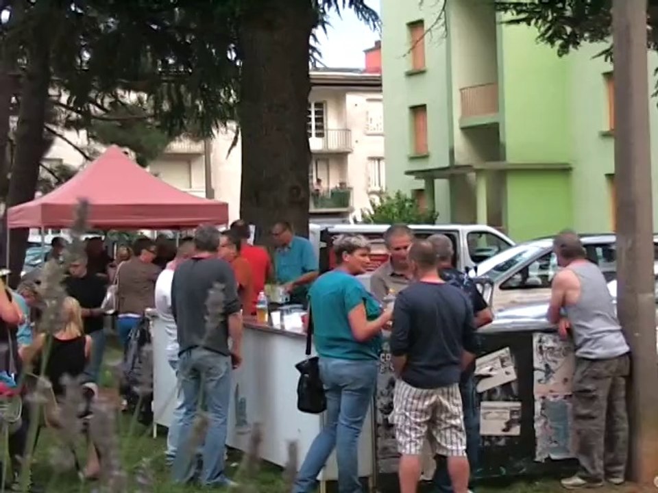 Inauguration de la sixième fresque à l'Aubradou