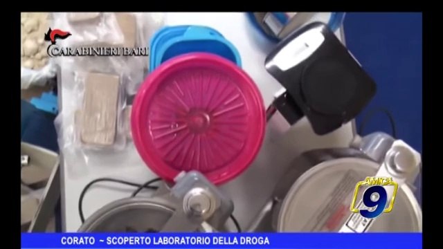 CORATO | Scoperto laboratorio della droga
