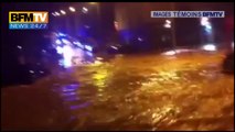 Témoins BFMTV : Torrents dans les rues de Montpellier Nord