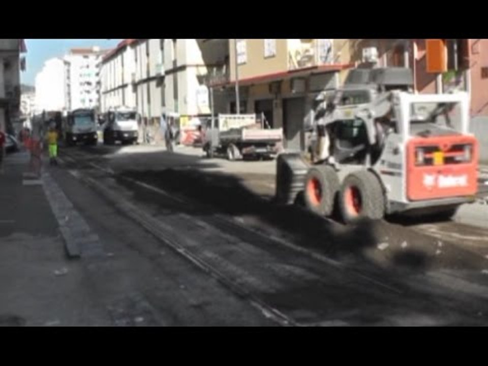 Napoli - Fuorigrotta, al via i lavori in Via Cumana (07.10.14)