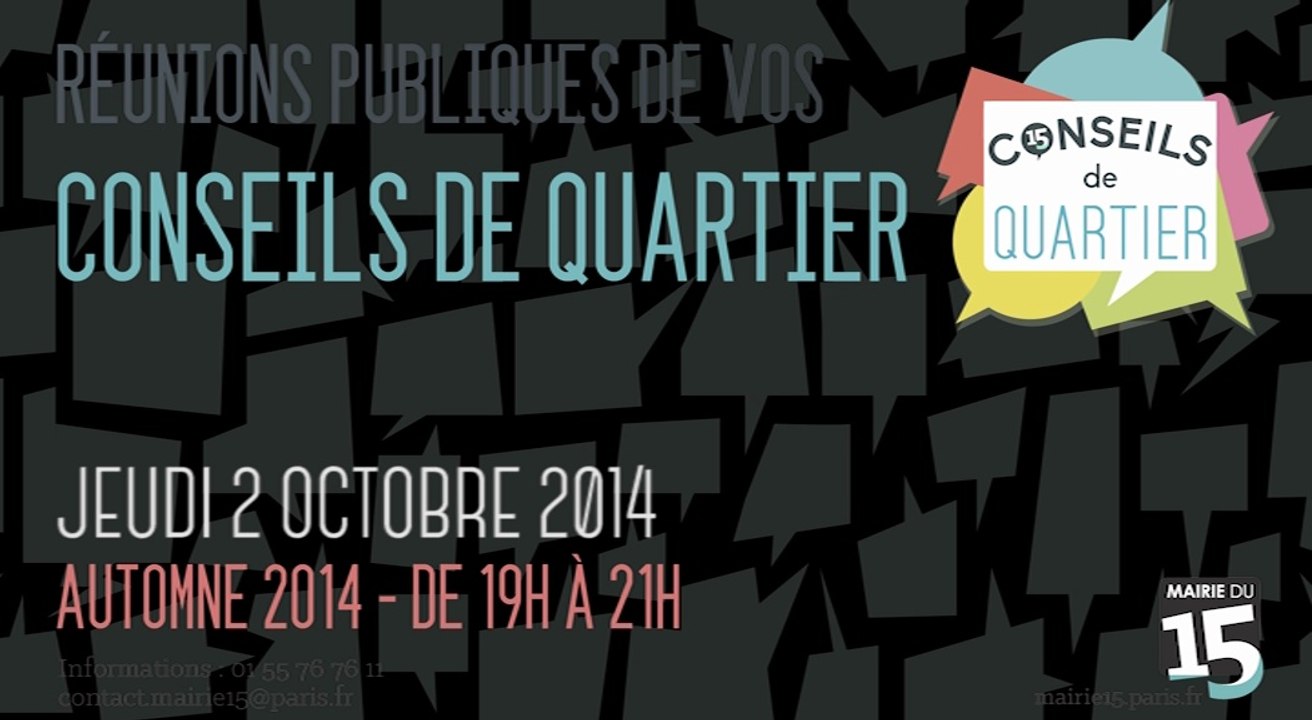 Conseil de Quartier du 2 Octobre 2014