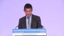 Lancement de la concertation numérique - Discours du Premier ministre Manuel Valls