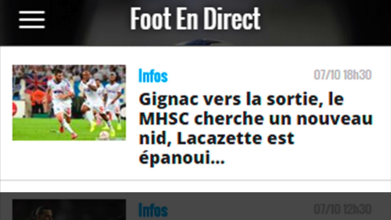 Application Foot en Direct