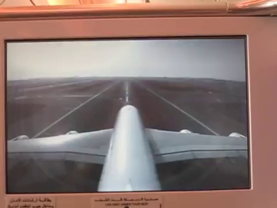 Emirates A380 Take Off From Dubai International Airport
