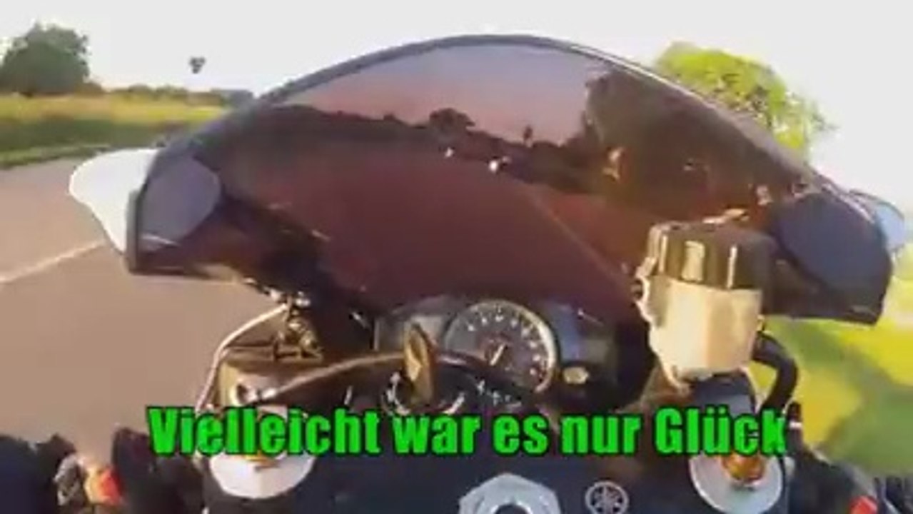Motorrad fahren ein Glückspiel