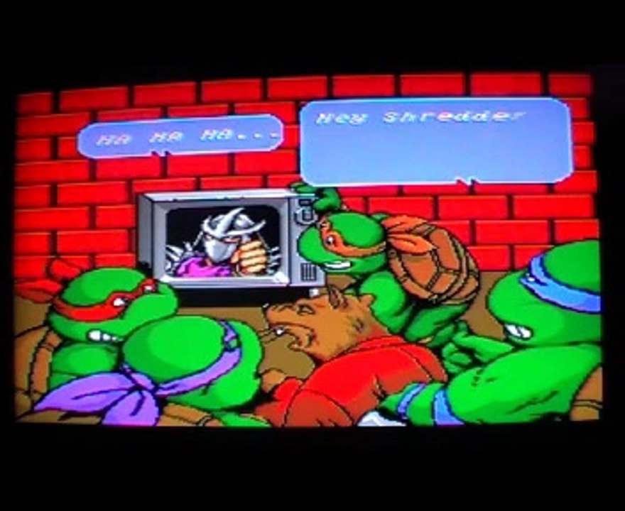 Videotest TMNT Turtles in time (Super nintendo)