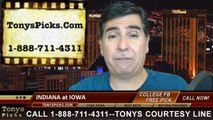 Iowa Hawkeyes vs. Indiana Hoosiers Free Pick Prediction NCAA College Football Odds Preview 10-11-2014