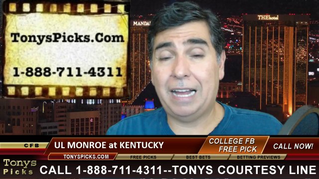 Kentucky Wildcats vs. UL Monroe Warhawks Free Pick Prediction NCAA College Football Odds Preview 10-11-2014