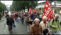 تظاهرات در حاشیه نشست کار در میلان