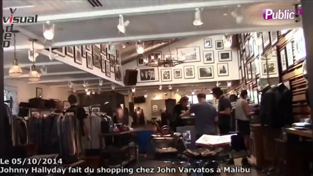 Exclu Vidéo : Johnny Hallyday fait du shopping...