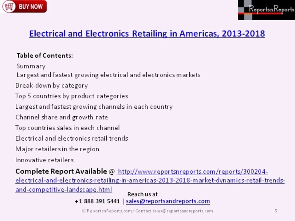 Electrical and Electronics Retailing Industry in America - Investment Return Feasibility Analysis to 2018