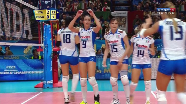 USA 0X3 ITALY SET 3A - MILANO - VOLLEYBALL WOMEN'S WORLD CHAMPIONSHIP ITALY 2014