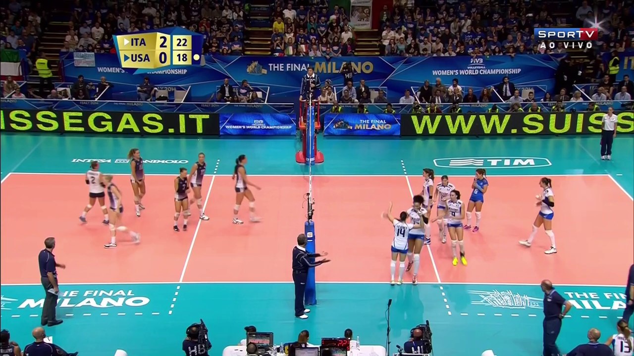 USA 0X3 ITALY SET 3B - MILANO - VOLLEYBALL WOMEN'S WORLD CHAMPIONSHIP ITALY 2014