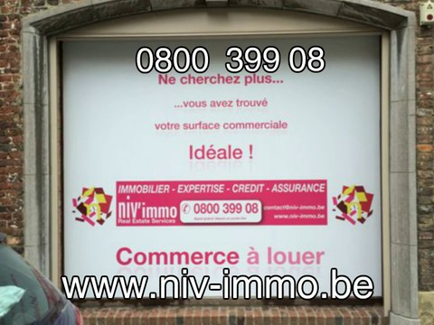 Niv immo à Nivelles vous propose un commerce à louer (libre), centre ville à 2 pas de la Grand Place, dans la principale rue commerçante de 1400 Nivelles un espace commercial de 117m² avec 6 pièces, caméra et alarme idéal pour un magasin,boutique, bureau
