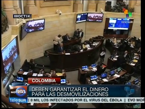 Congresistas colombianos preocupados por financiación del posconflicto