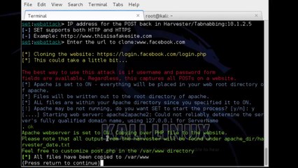 Clone Facebook Using SET (Social Engineering Toolkit)