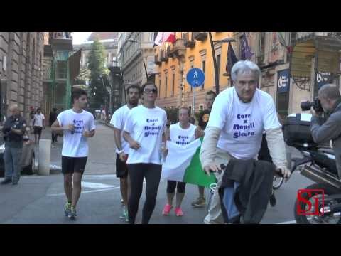 Napoli - Corri per Napoli sicura , la staffetta di Fratelli d'Italia -2- (07.10.14)