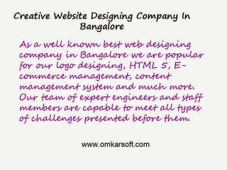 Creative Website Designing Company In Bangalore
