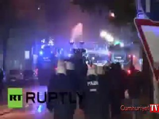 Kobani protestosuna palalı saldırı