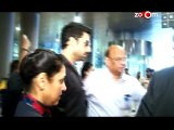 Shahrukh Khan, Deepika Padukone, Madhuri Dixit and Abhishek Bachchan at Mumbai Airport